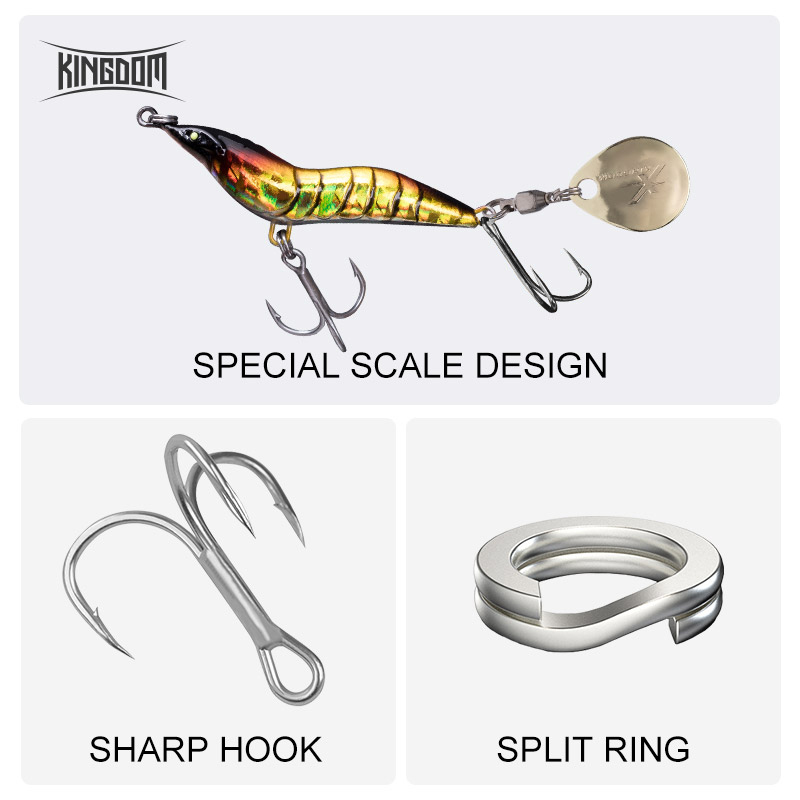 KINGDOM Shrimp Fishing Lure Me - Fishing Lure Blade Bait review and price