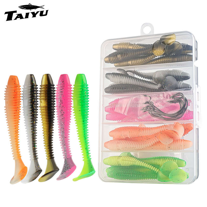 TAIYU 25/35pcs/Set Soft Fishin - Fishing Lure Soft Plastic review and price